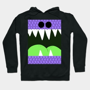 Purple Scales Dinosaur Mouth Hoodie